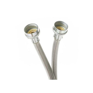 GE WX14X10011 6ft Universal Washer Hose with 90 ÌŠ Elbow (Set of 2) - Stainless Steel - Curacao