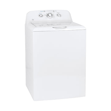 Lavadora de carga superior GE GTW325ASWWW de 4,0 pies cúbicos con control de nivel de agua, color blanco