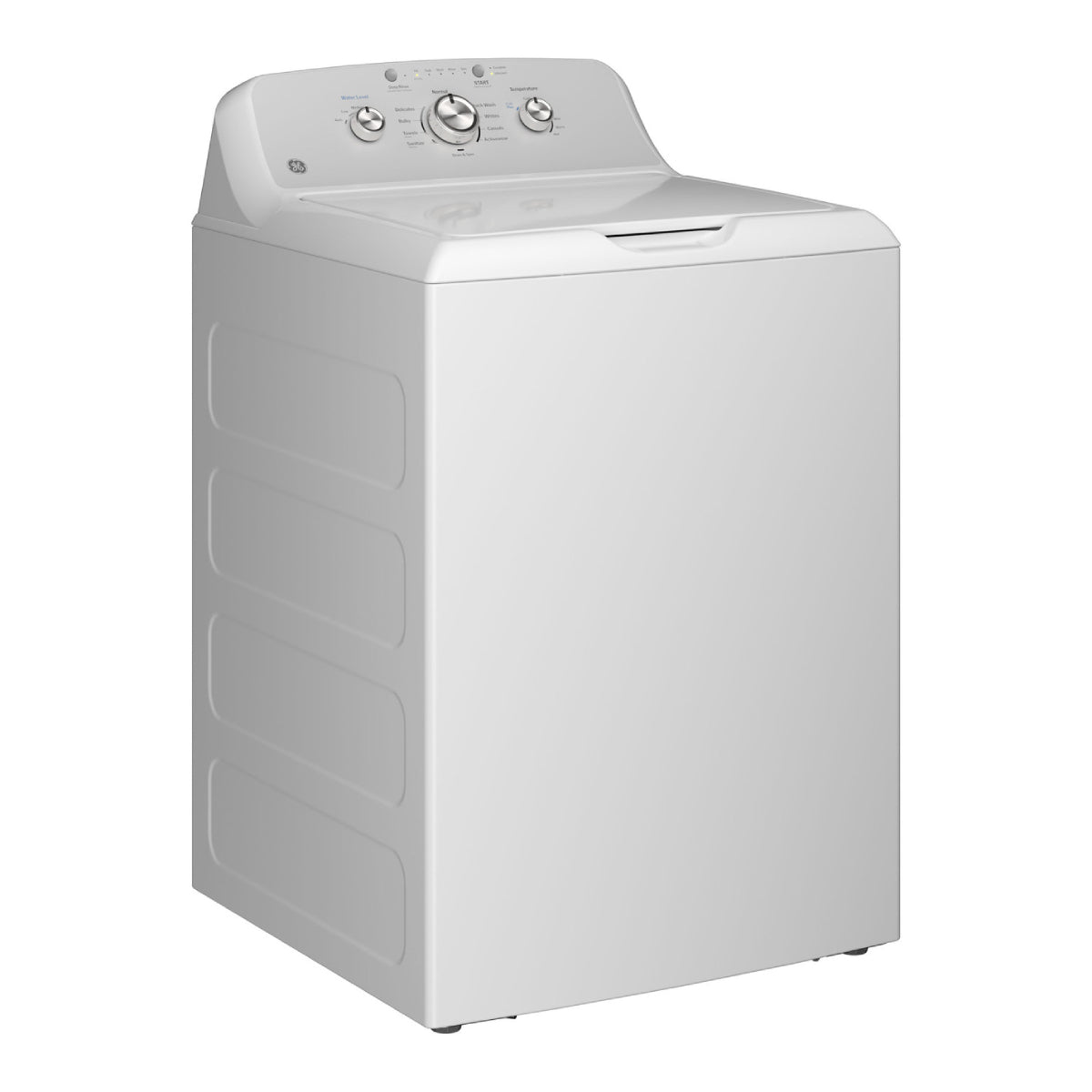 Lavadora de carga superior GE GTW385ASWWS de 4,3 pies cúbicos con tecnología Cold Plus, color blanco