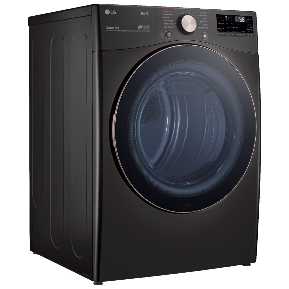 LG DLEX4000B 7.4 cu. ft. Smart WiFi Enabled Front Load Electric Dryer with Turbos team and Sensor Dry Technology - Black Steel, ENERGY STAR certified