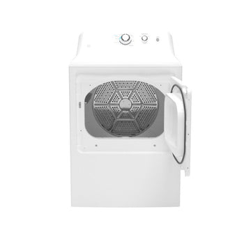 Secadora a gas GE GTX33GASKWW de 6,2 pies cúbicos con ventilación de hasta 120 pies - Color blanco