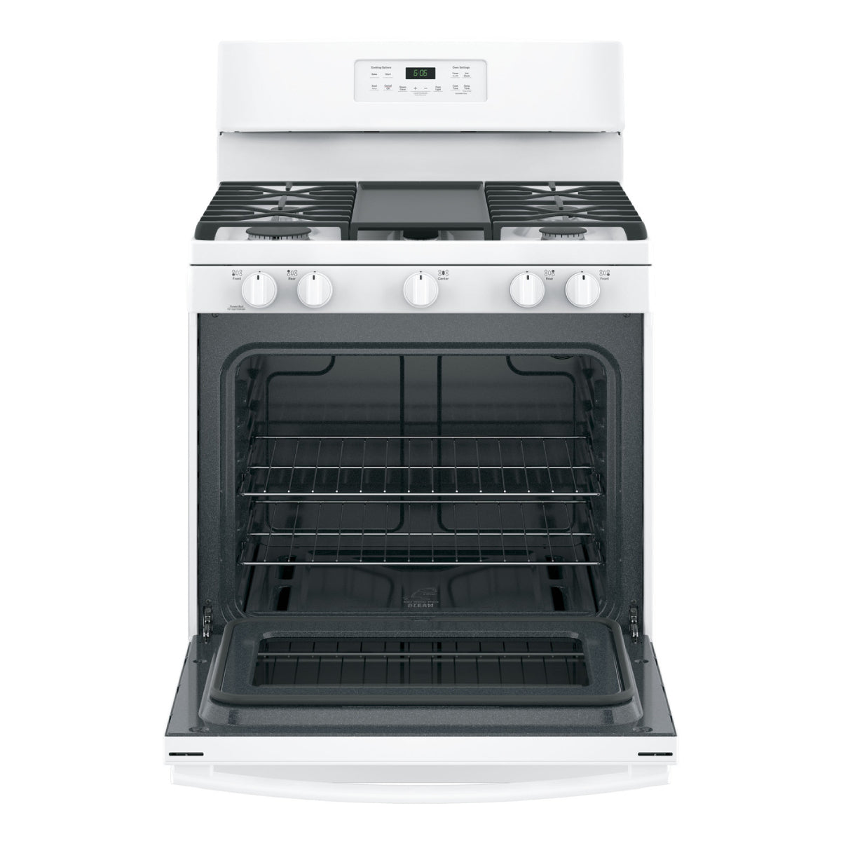 GE JGBS66DEKBB 5.0 cu. ft. Freestanding Natural Gas Range with 5 Burners - White