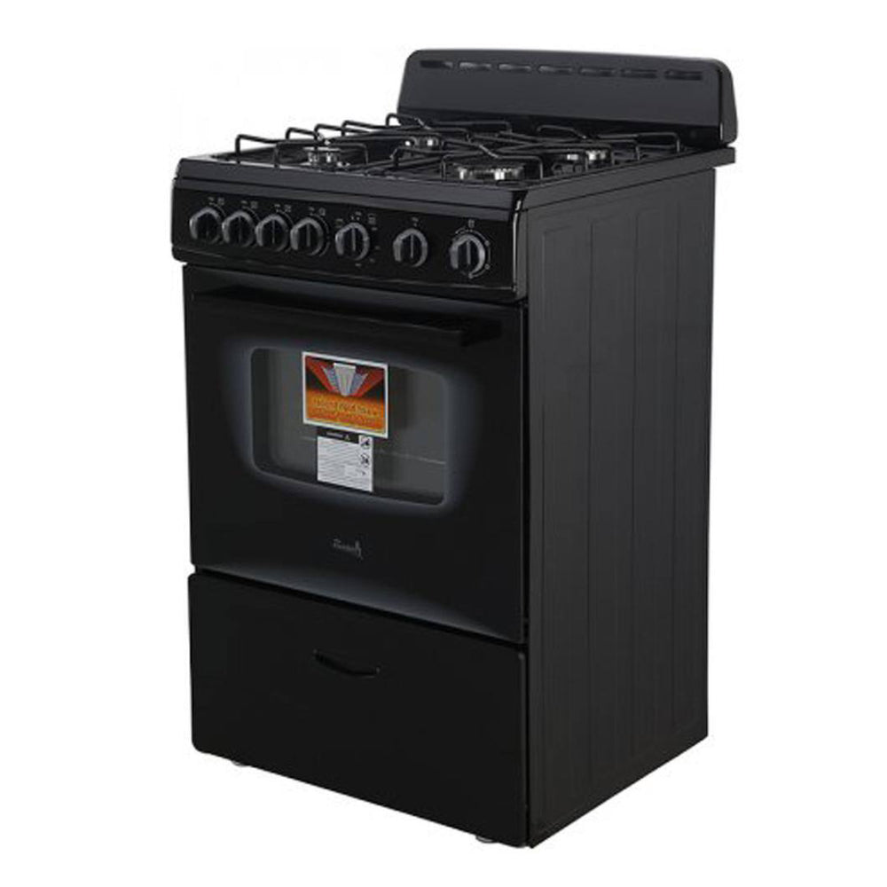 Horno a gas compacto de 24" Avanti GR2415CB, color negro