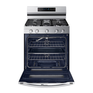 Cocina a gas independiente inteligente Samsung NX60A6751SS de 6,0 pies cúbicos con Flex Duo - Acero inoxidable