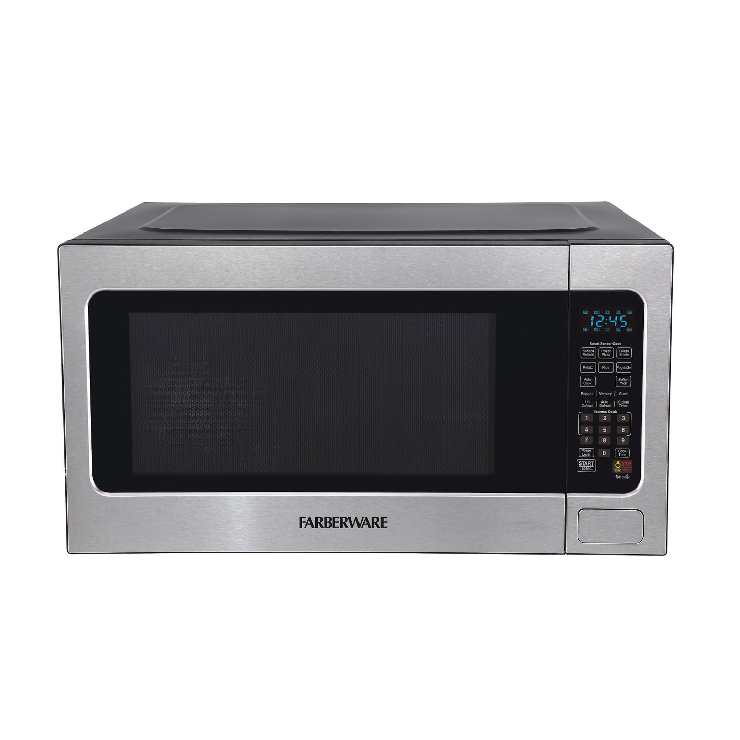 Horno microondas de encimera Farberware de 2,2 pies cúbicos y 1200 W con sensor de cocción - Acero inoxidable