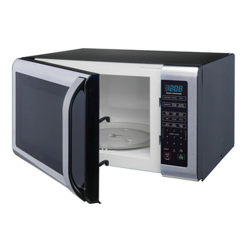 Horno microondas de encimera Toscana TCCMWX14S211 de 1,4 pies cúbicos y 1100 vatios, color negro y acero inoxidable