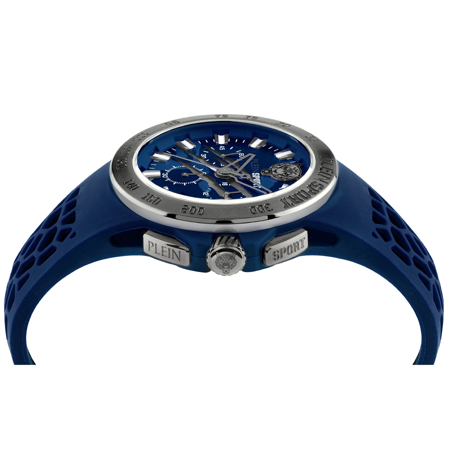 Plein Sport Thunderstorm Chronograph Men's 43mm Quartz Strap Watch - Blue