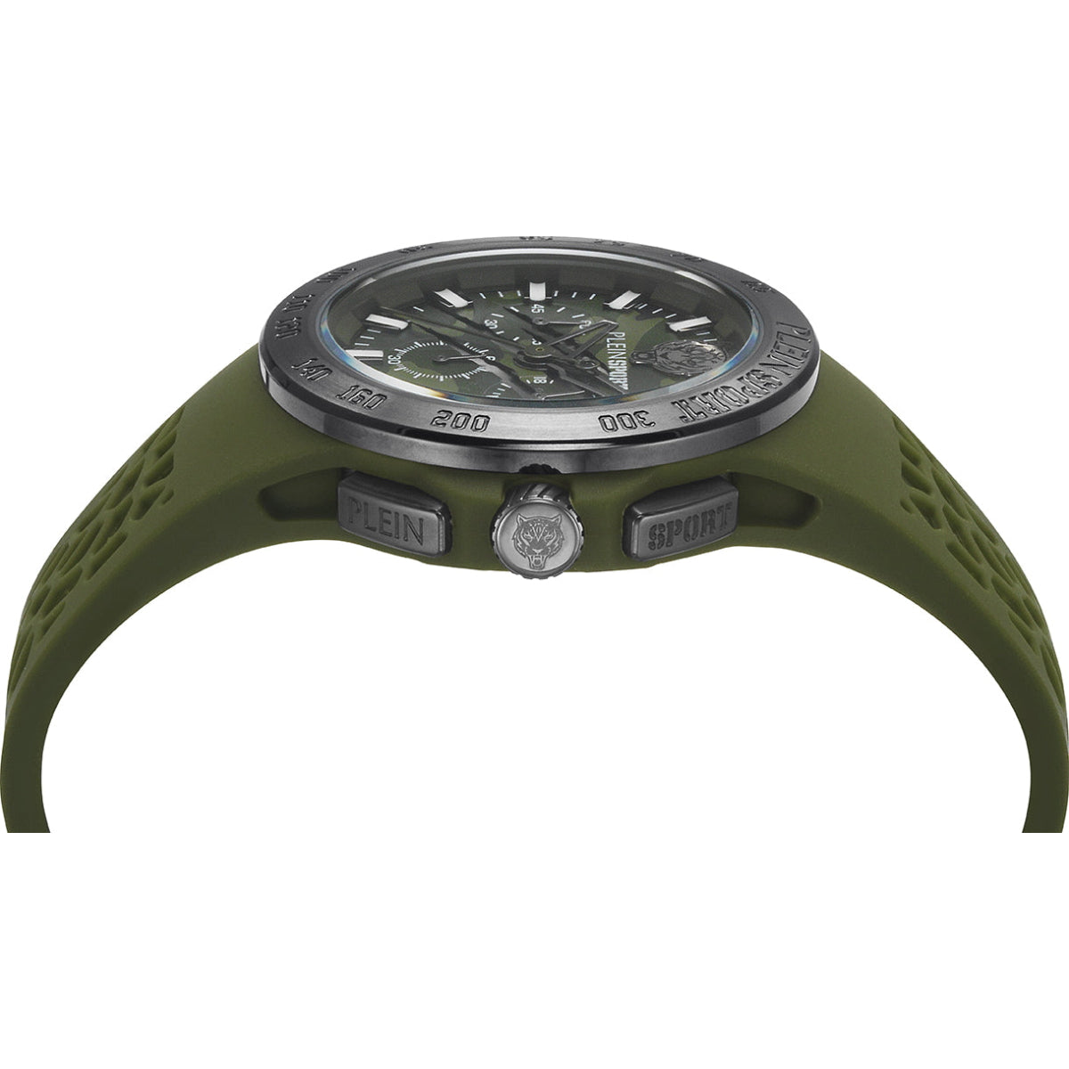 Reloj cronógrafo de cuarzo para hombre Plein Sport Thunderstorm de 43 mm, color verde