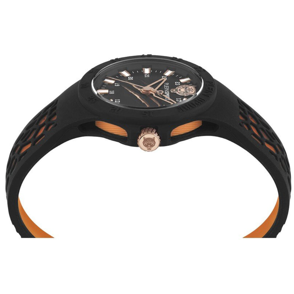 Reloj unisex con correa de cuarzo Plein Sport Thunderstorm de 40 mm, color negro