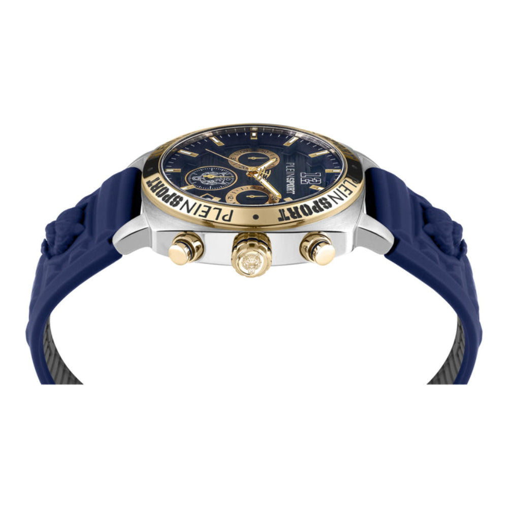 Reloj cronógrafo Plein Sport Wildcat para hombre con correa de cuarzo de 40 mm, color azul