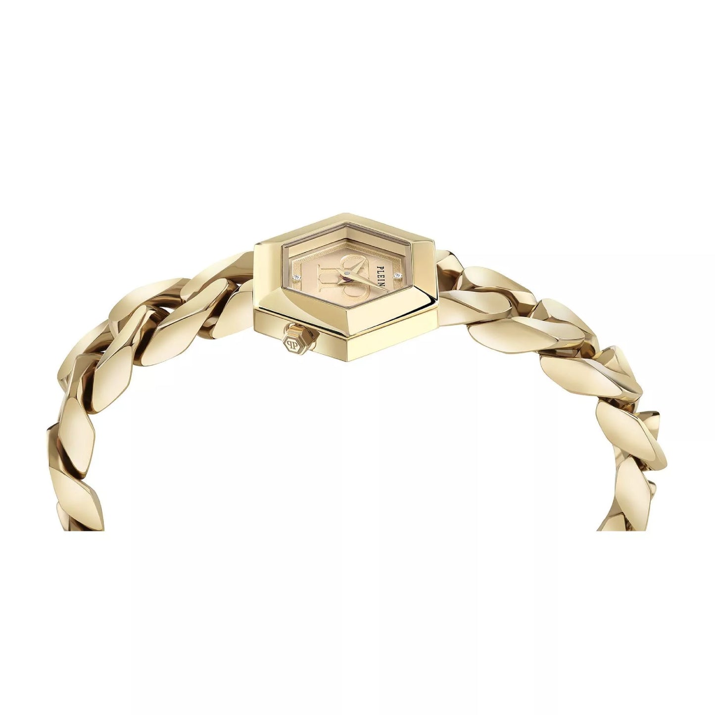 Reloj de pulsera de dos manecillas para mujer Philipp Plein The Hexagon Groumette de 28 mm - Dorado