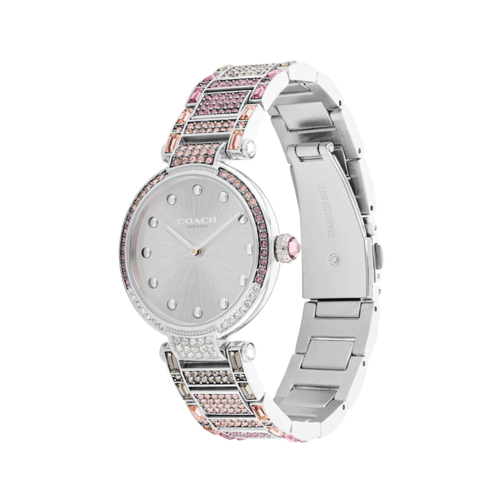 Reloj Coach Cary para mujer, 34 mm, plateado 