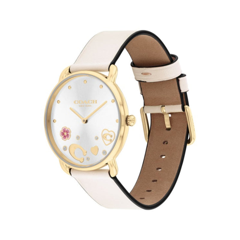 Reloj de mujer Coach Elliot con correa de 36 mm, color blanco