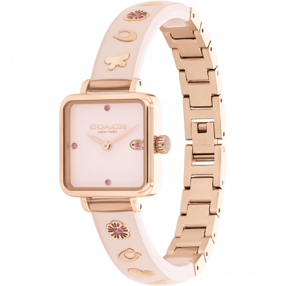 Reloj de pulsera para mujer Coach Cass de 22 mm en oro rosa