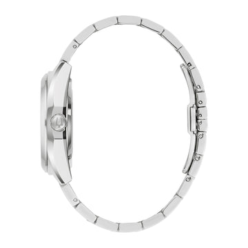 Reloj automático para hombre Bulova Surveyor de 39 mm con pulsera plateada y esfera verde
