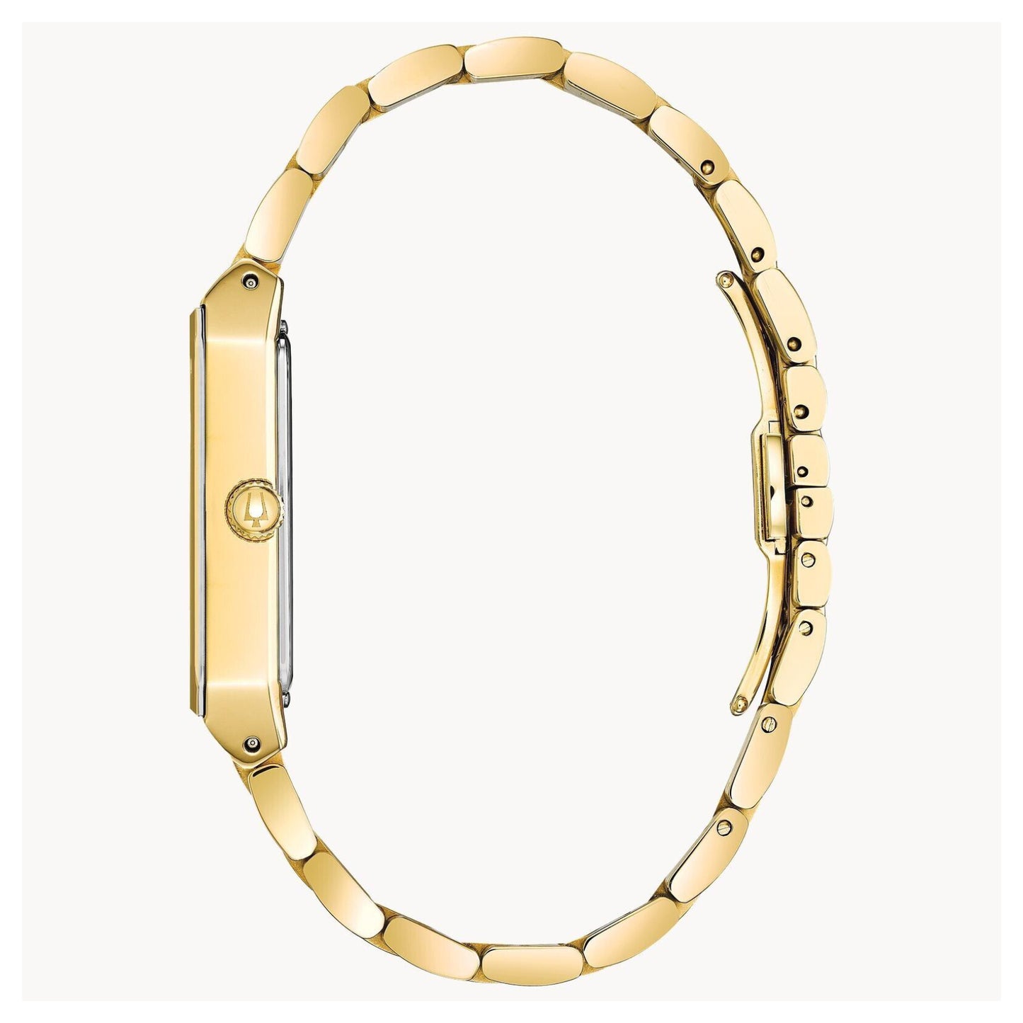 Reloj de pulsera de acero inoxidable Bulova Quadra Modern para hombre de 30,75 mm, dorado