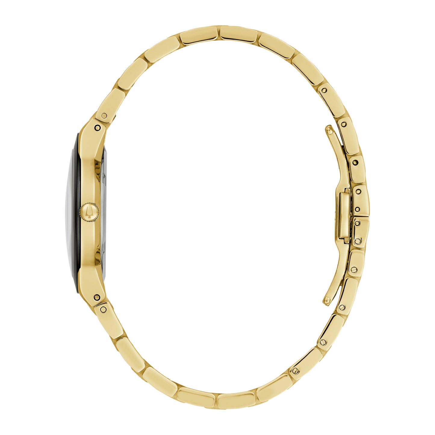 Reloj de pulsera dorado para mujer Bulova Millennia de 32 mm con esfera negra