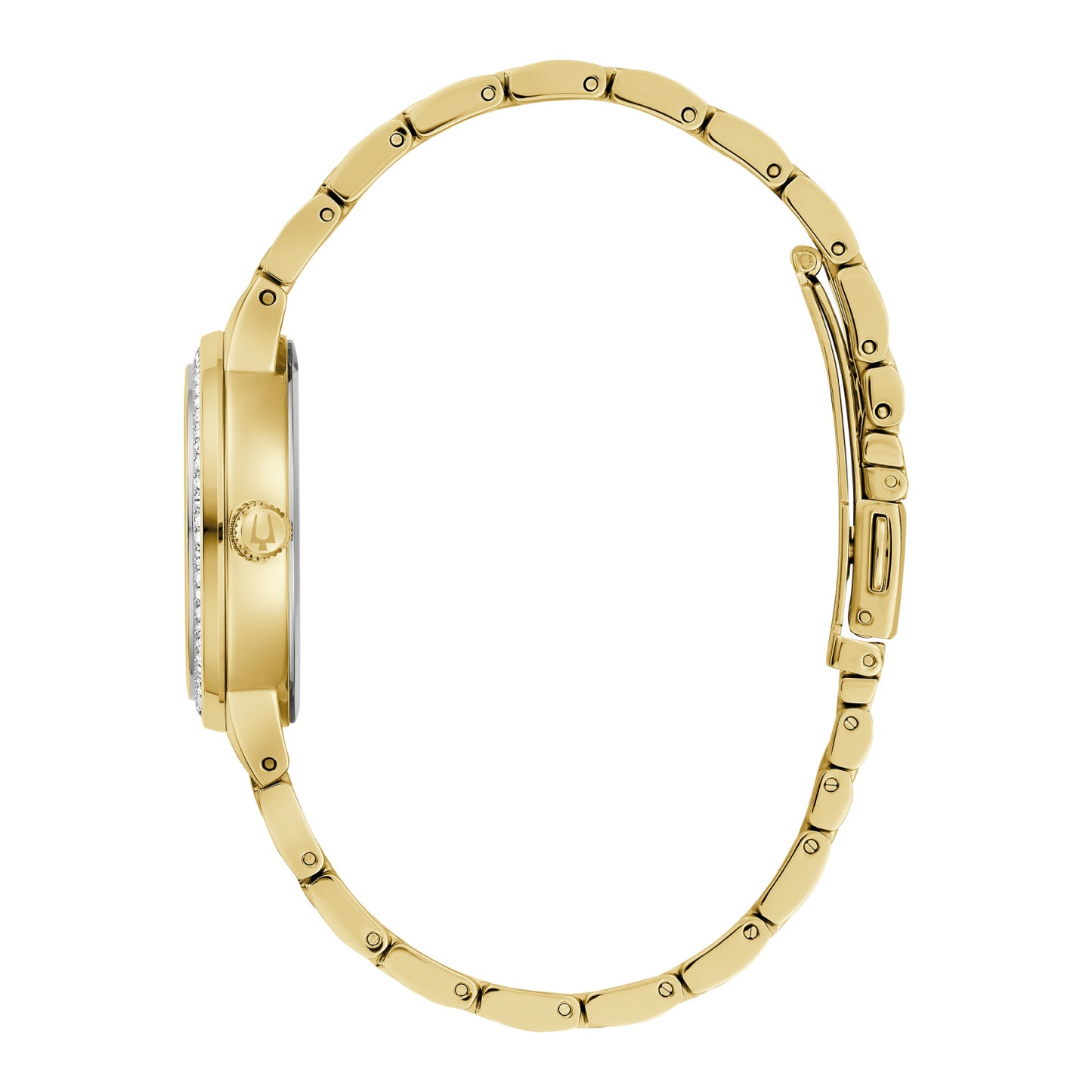 Bulova Phantom Crystal Women's 32.5mm Gold Bracelet Watch - Champagne Dial