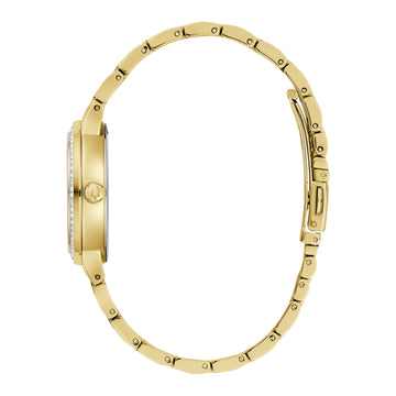 Bulova Phantom Crystal Women's 32.5mm Gold Bracelet Watch - Champagne Dial