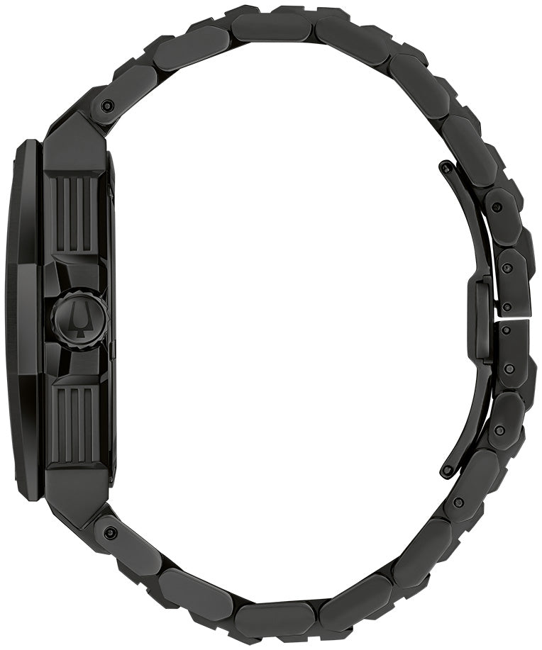 Reloj de pulsera de acero inoxidable Bulova Series X Marc Anthony Hpq Precisionist de 45 mm para hombre, color negro