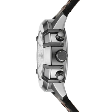 Reloj cronógrafo Diesel Griffed de 42 mm con correa de piel para hombre, color marrón