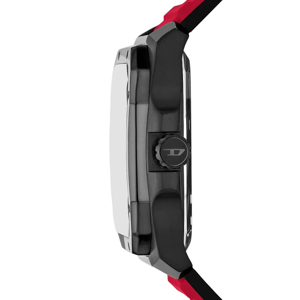Diesel Flayed Men's 47mm Automatic Bracelet Watch - Black/Red