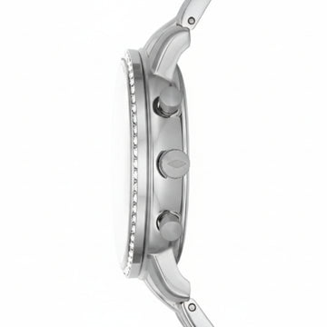 Reloj cronógrafo Fossil Neutra para mujer, de 36 mm, con pulsera de acero inoxidable - Plateado