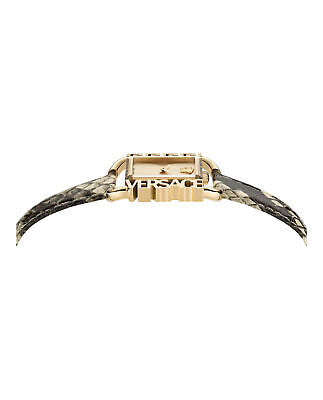 Reloj Versace Flair para mujer con correa de piel de 26 mm y esfera dorada