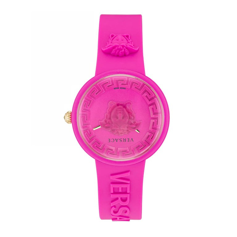 Versace Medusa Women's 39mm Quartz Silicone Strap Watch