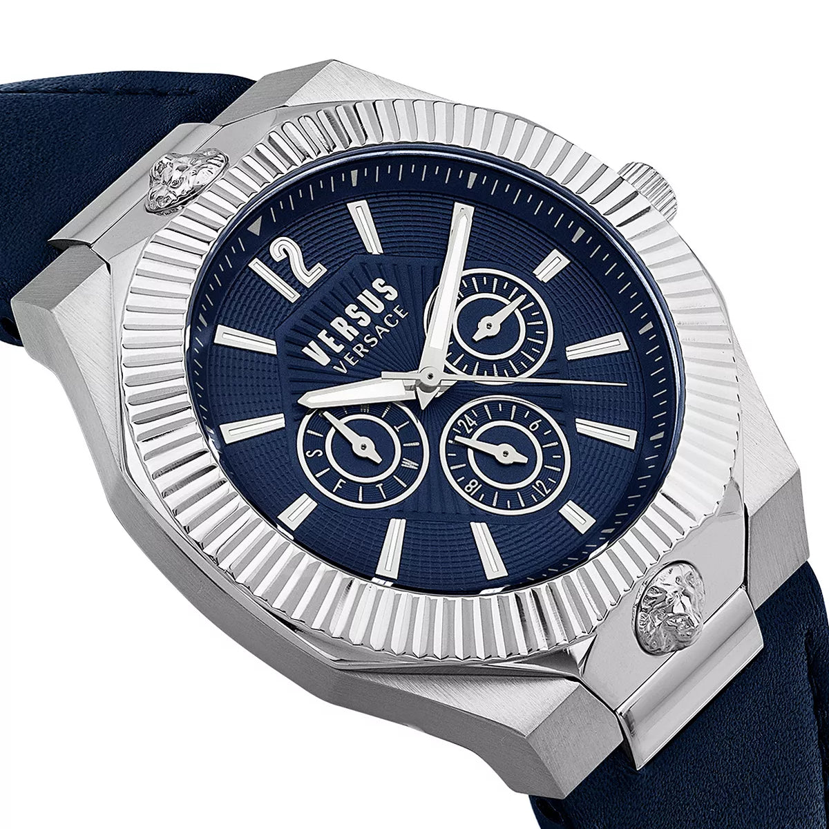 Reloj multifunción con correa de 42 mm para hombre Versus Versace Echo Park - Azul