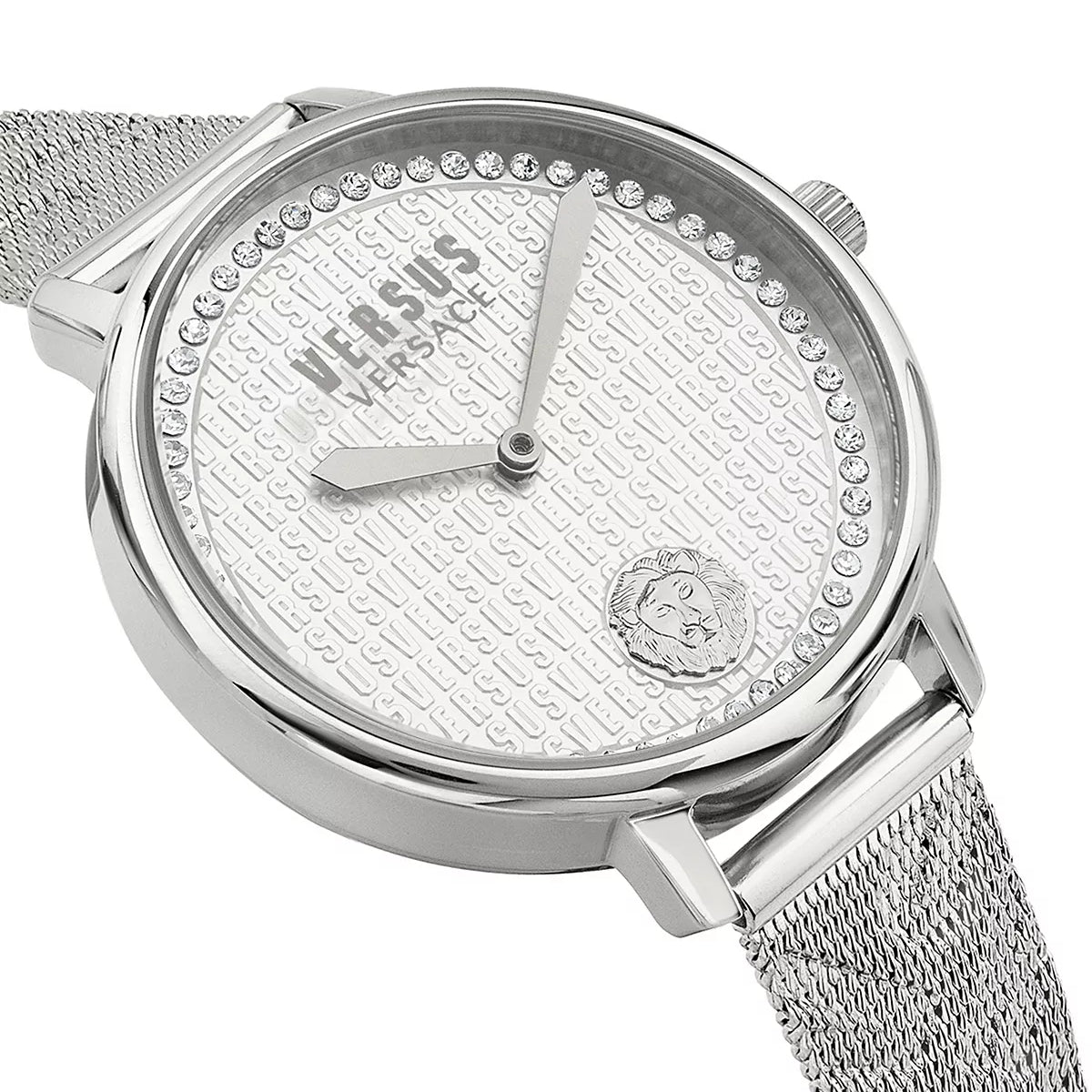 Versus Versace Lavillette Crystal Women's 36mm Two-Hand Bracelet Watch - Silver