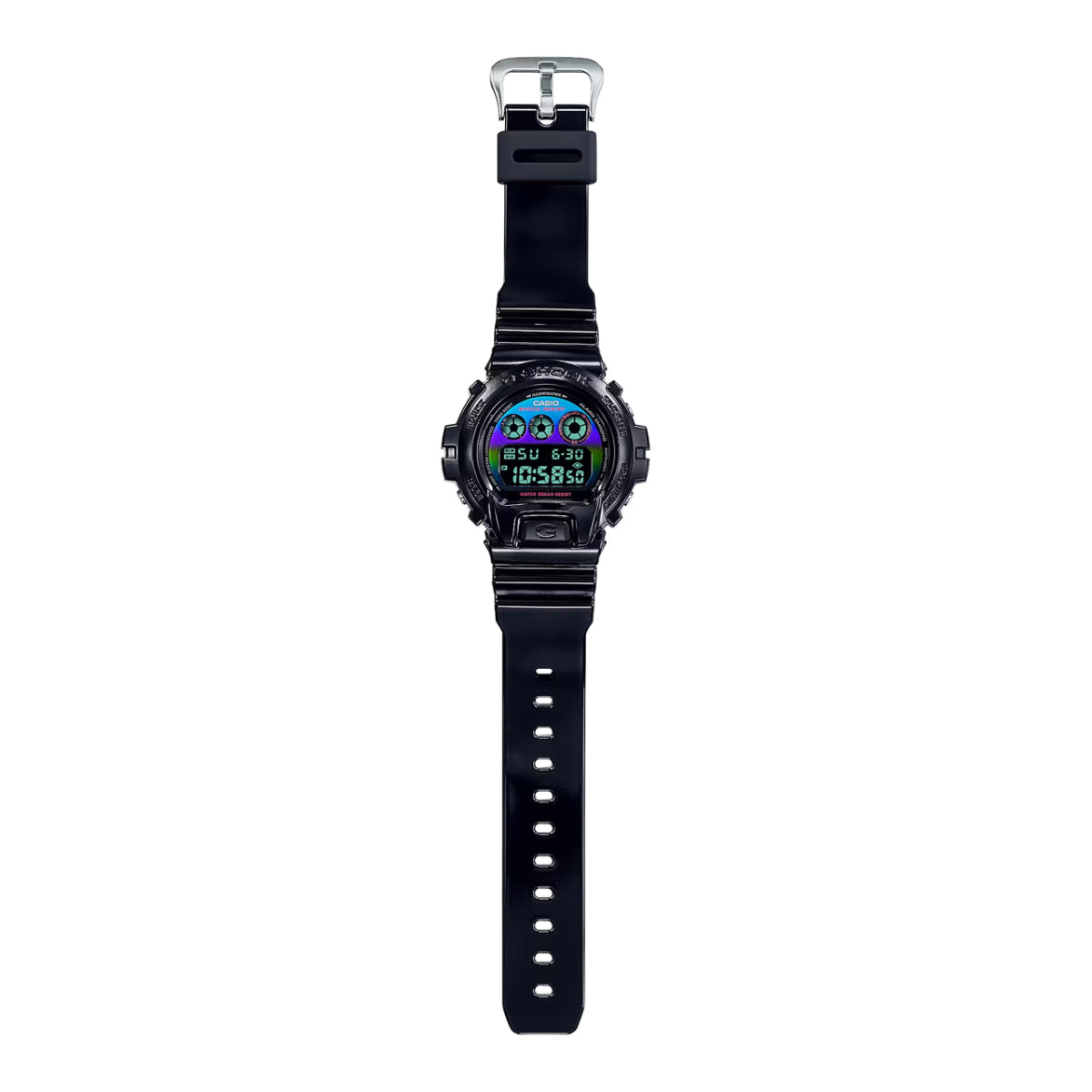 Reloj Casio G-Shock Virtual Rainbow con correa digital de 50 mm para hombre, color negro brillante