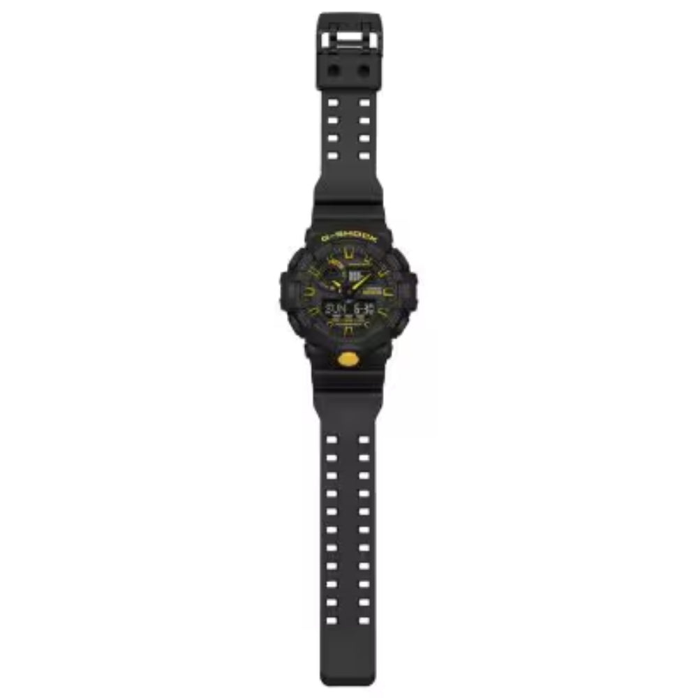 Reloj Casio G-Shock con correa analógica digital de 53,4 mm para hombre, color negro y amarillo