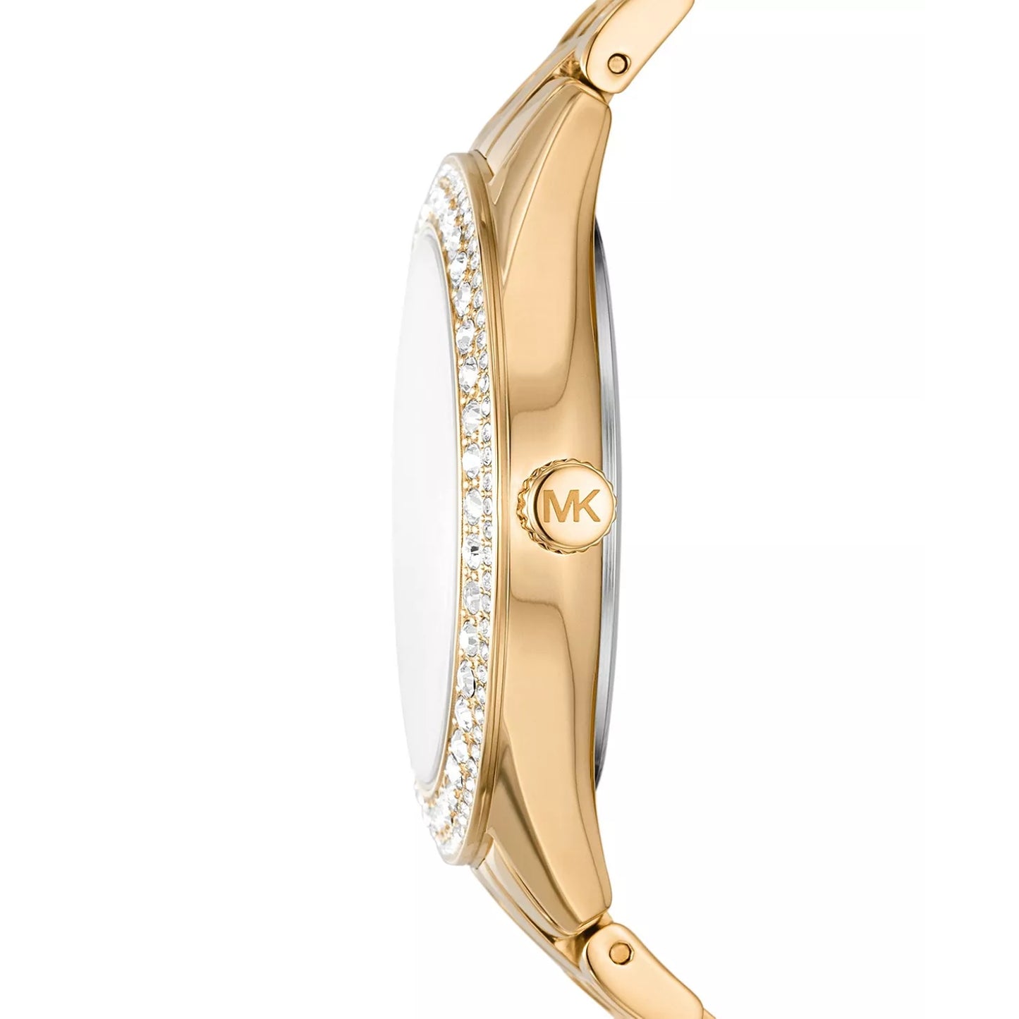 Reloj Michael Kors Harlowe para mujer, con pulsera plateada de tres manecillas de 38 mm y esfera blanca