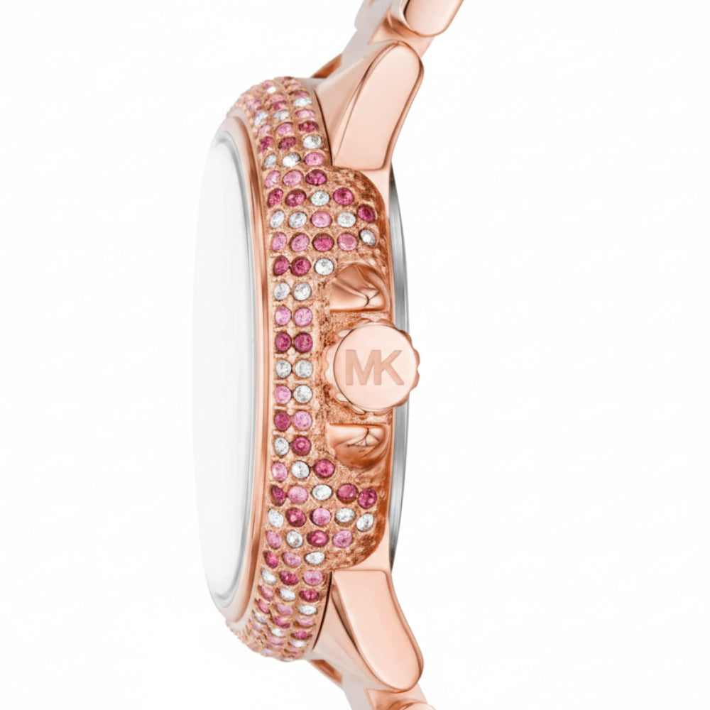 Reloj de pulsera de acero inoxidable y cuarzo para mujer Michael Kors Camille de 32 mm, color rosa