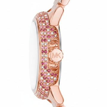Reloj de pulsera de acero inoxidable y cuarzo para mujer Michael Kors Camille de 32 mm, color rosa