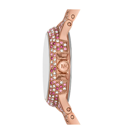 Michael Kors Petite Camille Women's 26mm Rose Gold Analog Bracelet Watch - Pink Dial