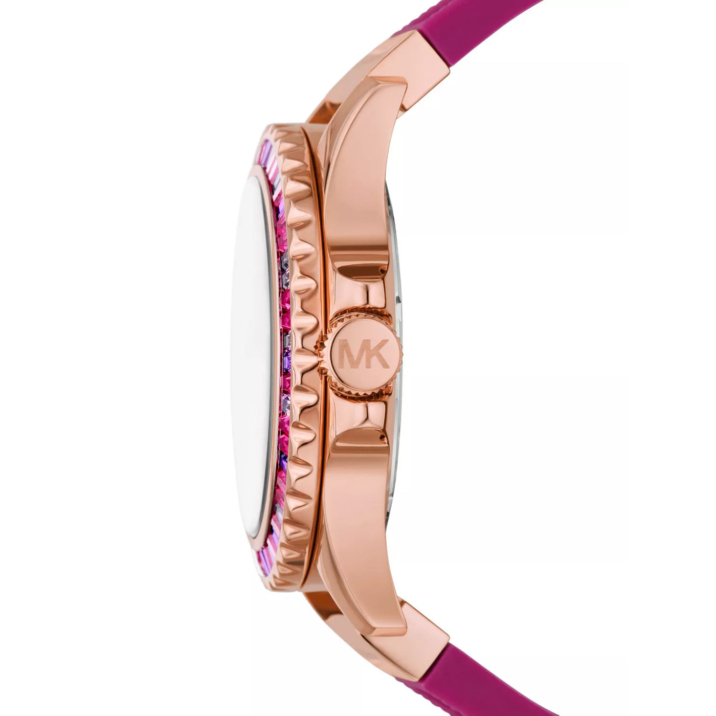 Reloj Michael Kors Everest para mujer, correa de tres manecillas, 42 mm, color fucsia