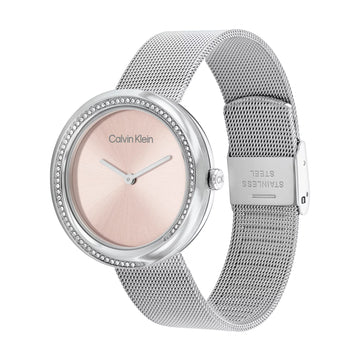 Calvin Klein Twist Women's 34mm Quartz Stainless Steel Bracelet Watch - Blush Dial