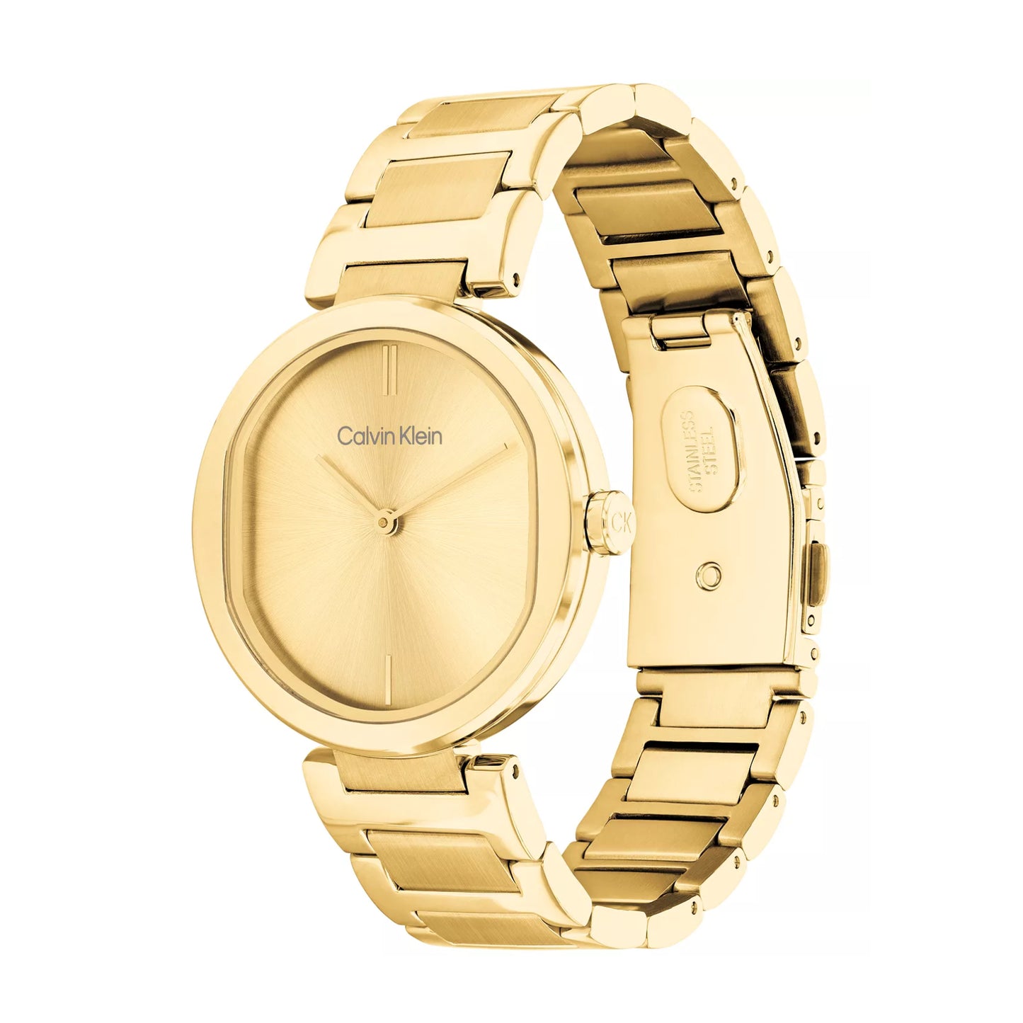 Reloj de cuarzo con pulsera de acero inoxidable de 36 mm para mujer Calvin Klein Sensation - Dorado