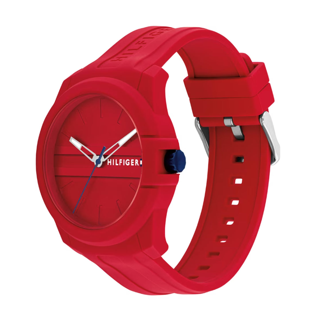 Reloj para hombre Tommy Hilfiger Austin con correa de tres manecillas de 44 mm, color rojo