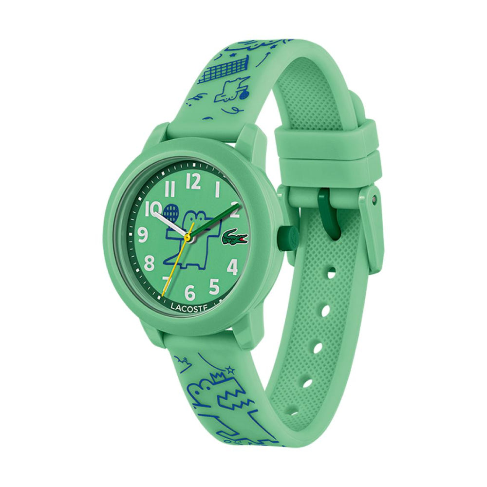 Reloj unisex Lacoste 12.12 para niños, correa de 32 mm, color verde