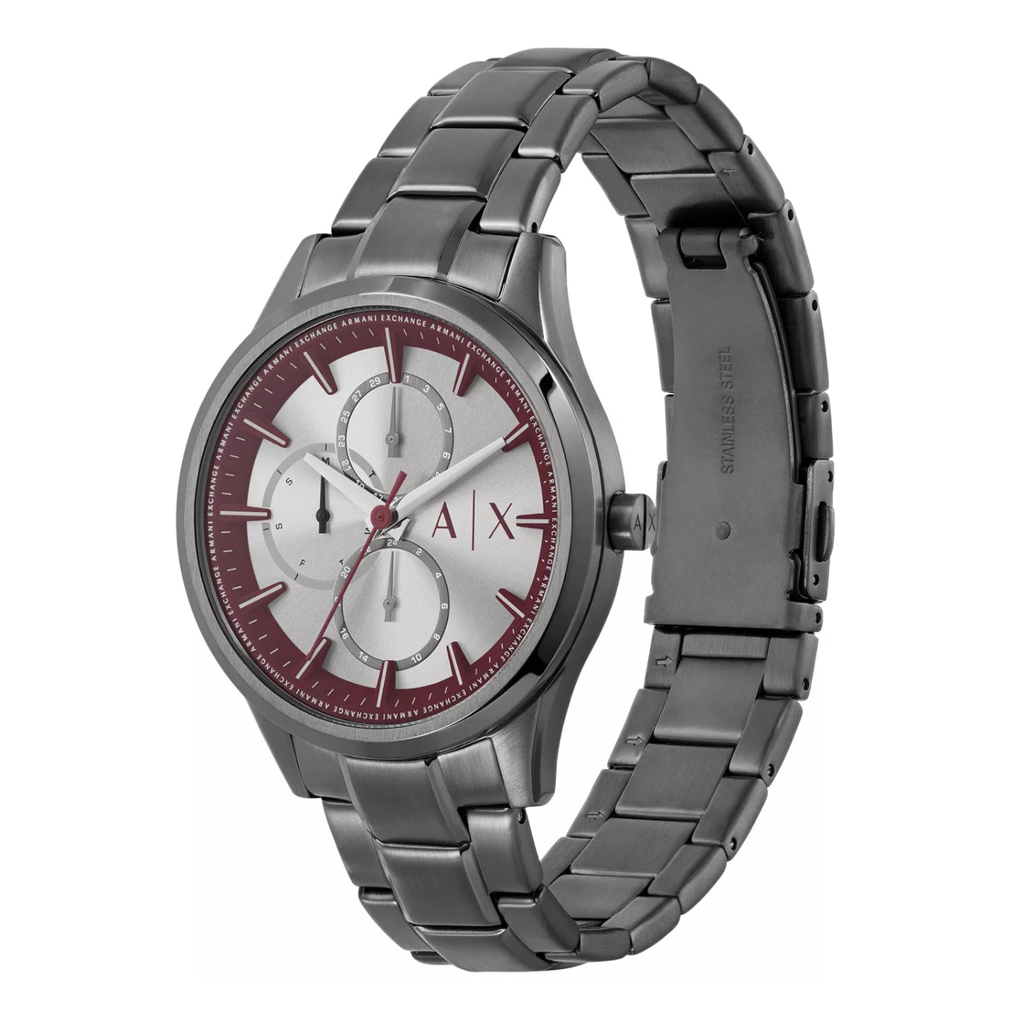 Reloj multifunción Armani Exchange para hombre, de 42 mm, con pulsera en tono bronce y esfera gris