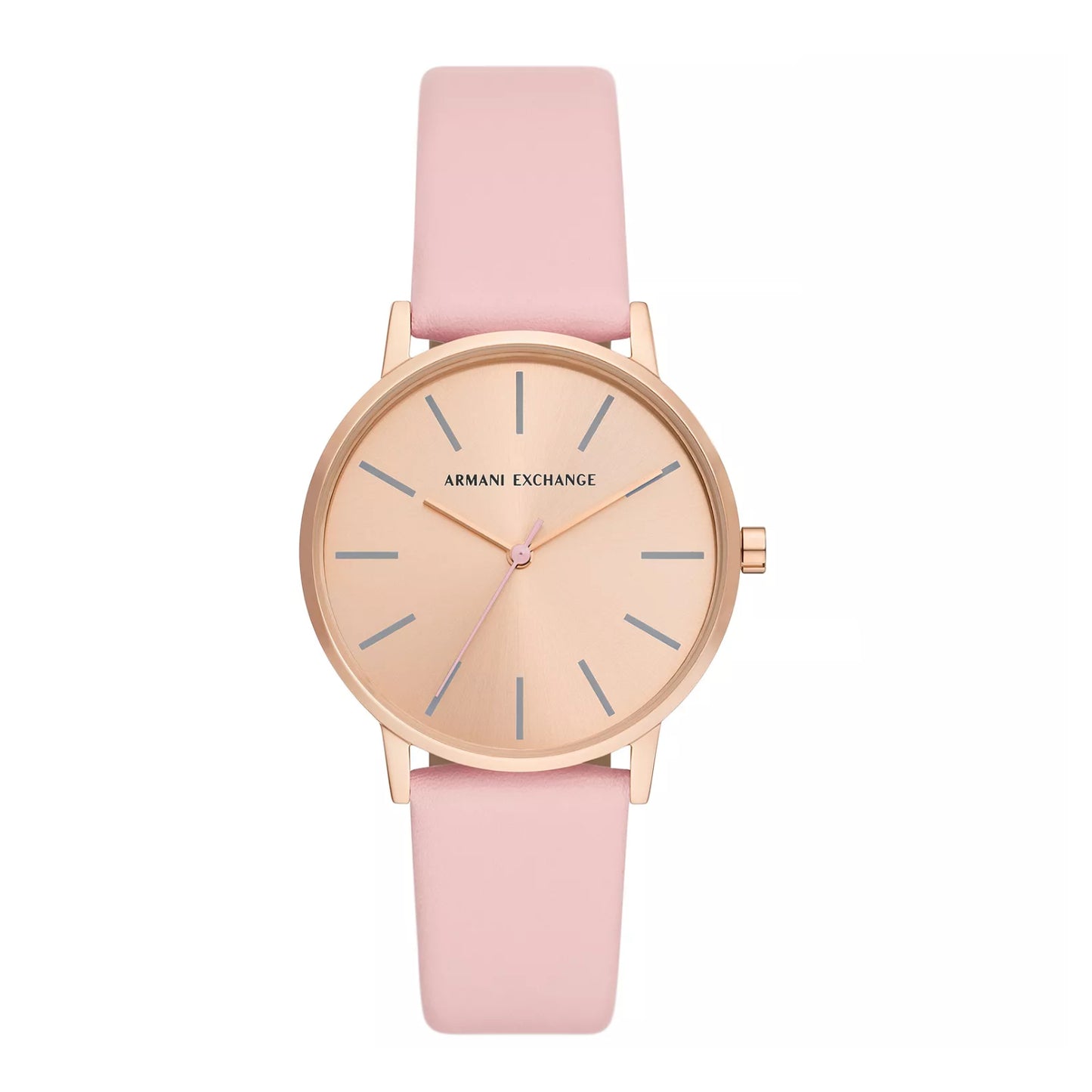 Armani Exchange Lola Women's 36mm Three-Hand Strap Watch with Bracelet - Pink