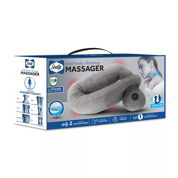 Sealy Therapeutic Vibration Total Body Coverage Massage Pillow, Gray