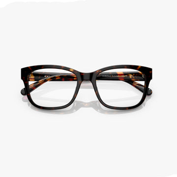 Coach Women's Square Eyeglasses, Dark Tortoise