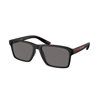 Prada Men's Rectangle Sunglasses, Dark Gray Polarised