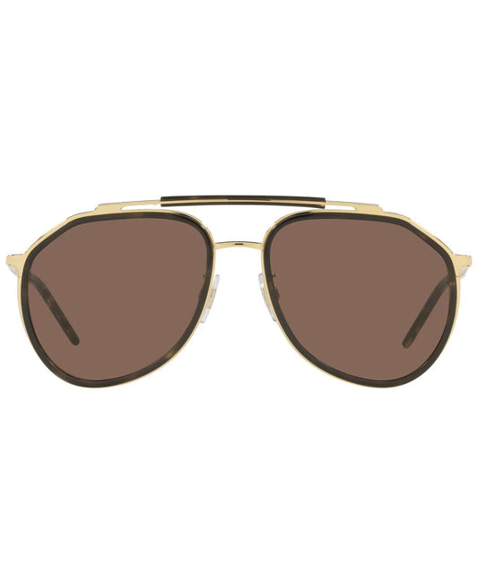 Dolce & Gabbana Men's DG2277 Pilot Solid Color Sunglasses