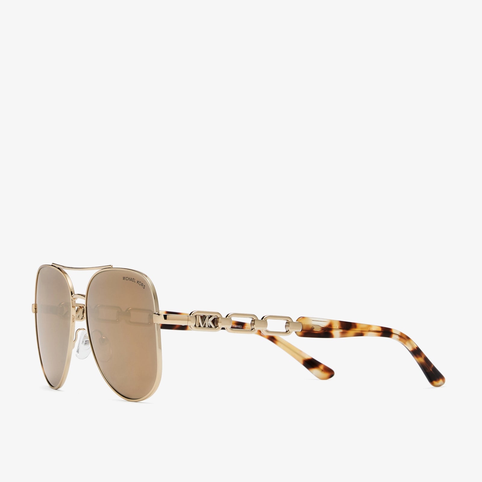Michael Kors Chianti Woman's Pilot Sunglasses, Gold Mirror– Curacao