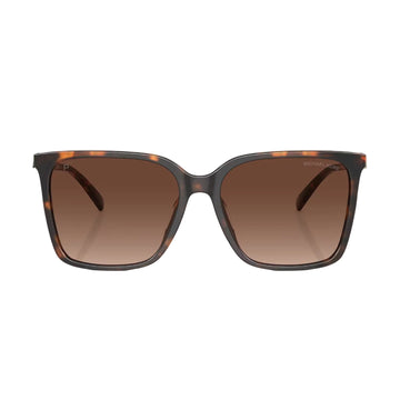 Gafas de sol cuadradas con degradado Michael Kors Canberra MK2197U para mujer: carey oscuro/marrón degradado polarizado